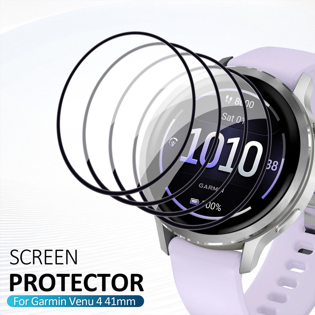 Xwatch Smartwatch - Garmin Venu 4 41mm/45mm用HDスクリーンプロテクターフィルム4枚セット、傷防止、防水、ソフト、Venu4スマートウォッチ用フィルム（ガラス製ではありません）