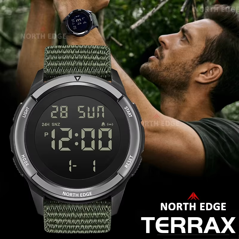 Tide Watch Surf - NORTH EDGE 2025 TERRAX メンズデジタルミリタリーウォッチ アウトドアスポーツ