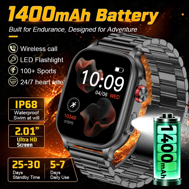 Smartwatch Professional Watches For Men - 最新のAmazfit Bip 6スマートウォッチ、GPS搭載、メンズスポーツ、IP68防水、24時間心拍数モニタリング、Bluetooth通話、レディースファッションスマートウォッチ、AndroidとiOS対応