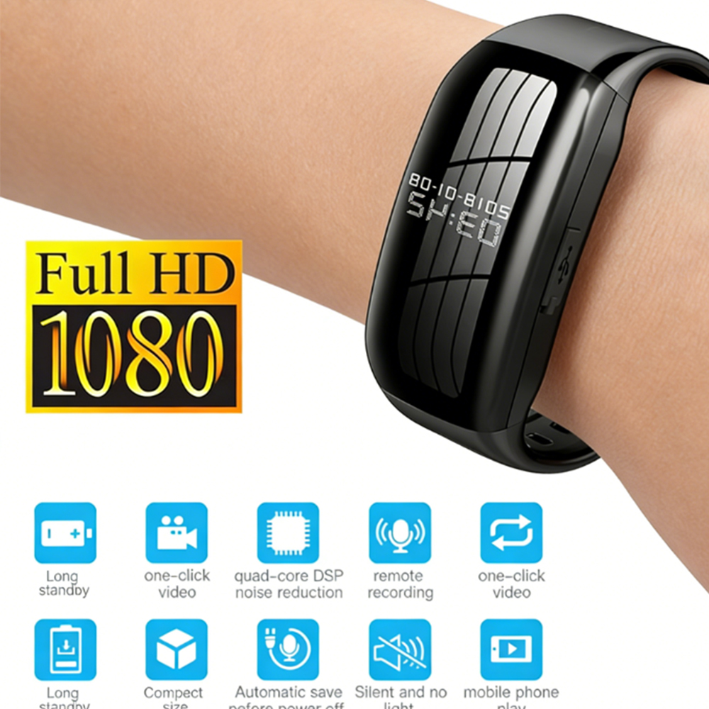 Smartwatch Noise Watches - 2 in 1 スマートウォッチ写真撮影可能カメラウォッチオーディオビデオ録画ブレスレットインテリジェントノイズリダクションディクタフォンリストバンド