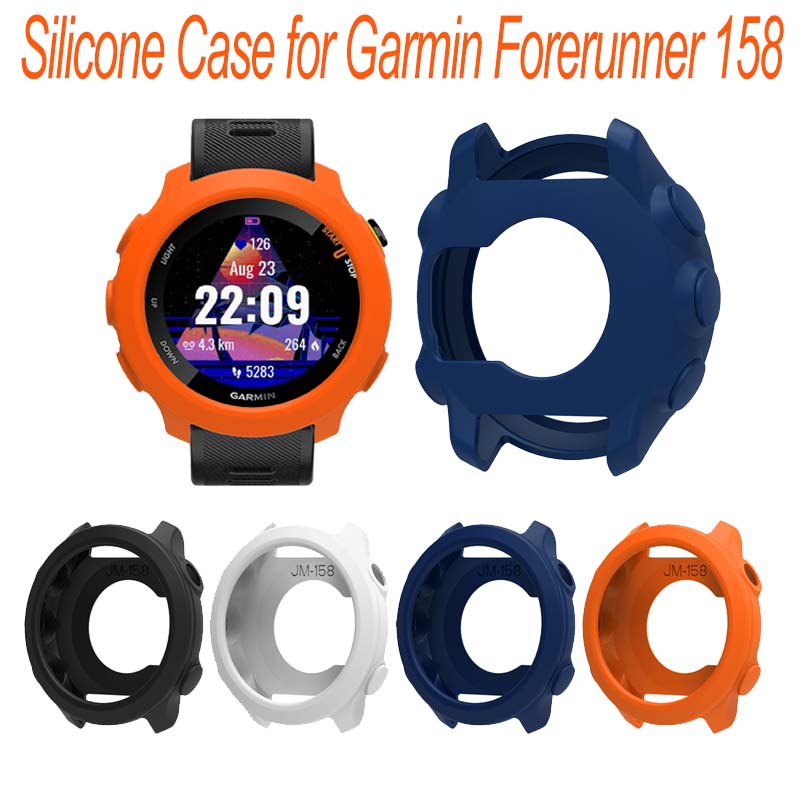 Xwatch Smartwatch - 新しいソフトシリコンケースカバーガーミンフォアランナー 55/158 スマートウォッチストラップクリアソフトバンパープロテクターシェルアクセサリー