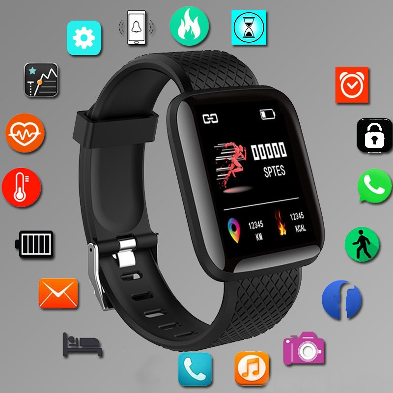 Smartwatch Watches Birthday Gift For Men - スマートウォッチ男性女性腕時計スマートウォッチメッセージフィットネスモニターブレスレット誕生日ギフト電子時計 Android IOS 用