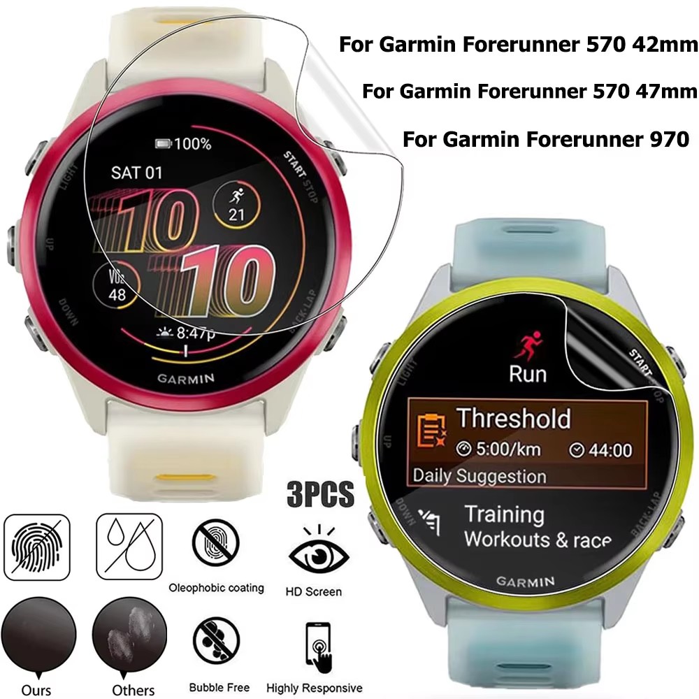 1-3 個のヒドロゲルフィルムガーミンフェニックス 8 51 - Xwatch Smartwatch のレビューと価格