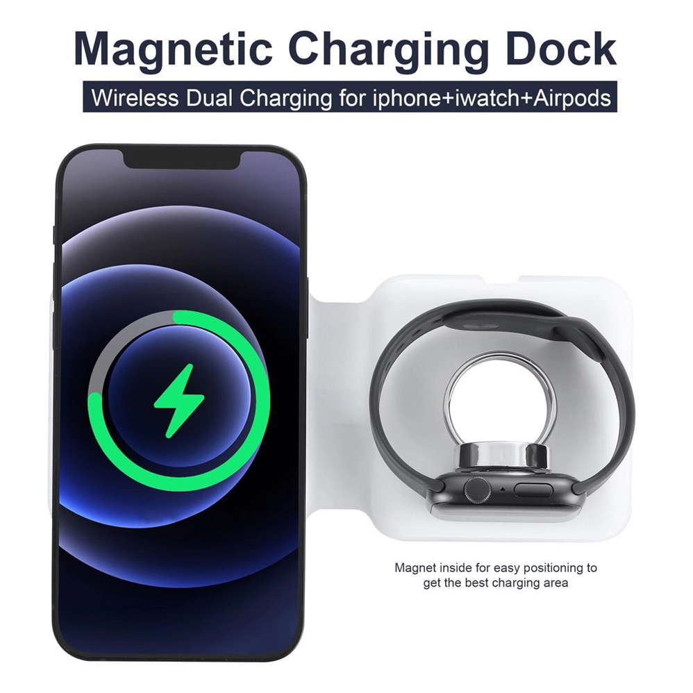 2IN1Magsafe Duo 磁気ワイヤレス充電器ドックi - Xwatch Smartwatch のレビューと価格
