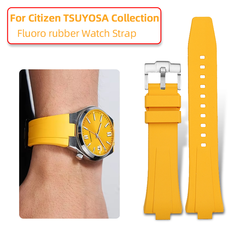9 × 26 ミリメートル FKM フルオロラバーストラップ - Citizen Watch Tsuyosa のレビューと価格