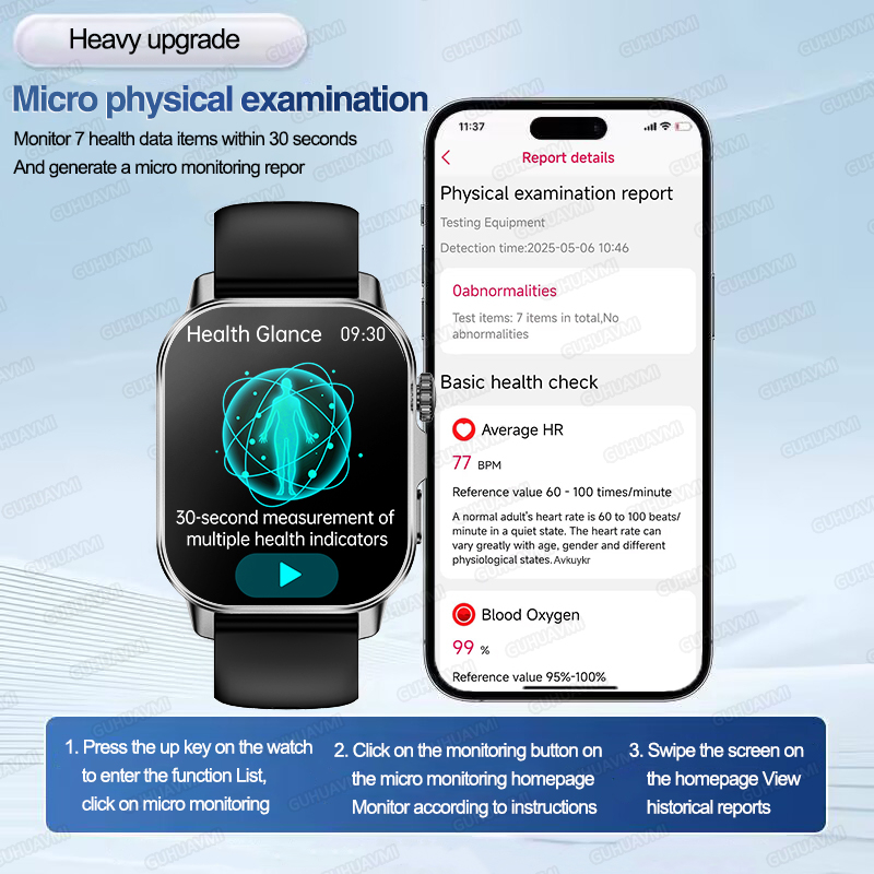 新しいヘルスケアAIドクター 正確な診断 スマートウォッチ  - Smartwatch Professional Watches For Men のレビューと価格