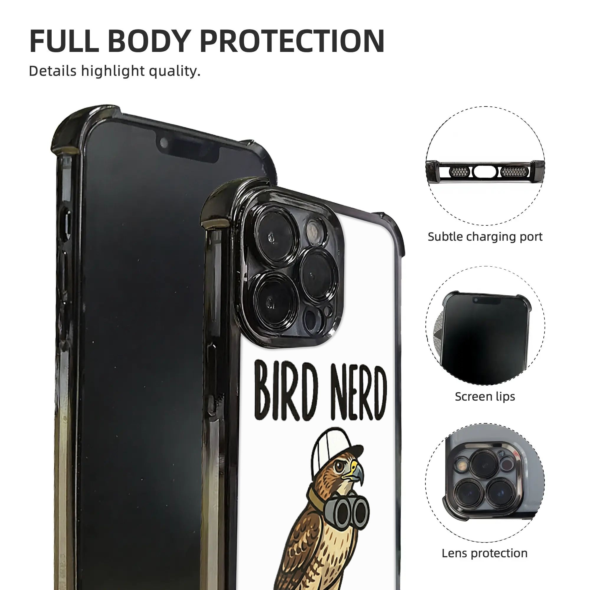 面白い鳥好きの男が赤尾鷹を観察する自然アートのスマホカバー、 - Watch Es のレビューと価格