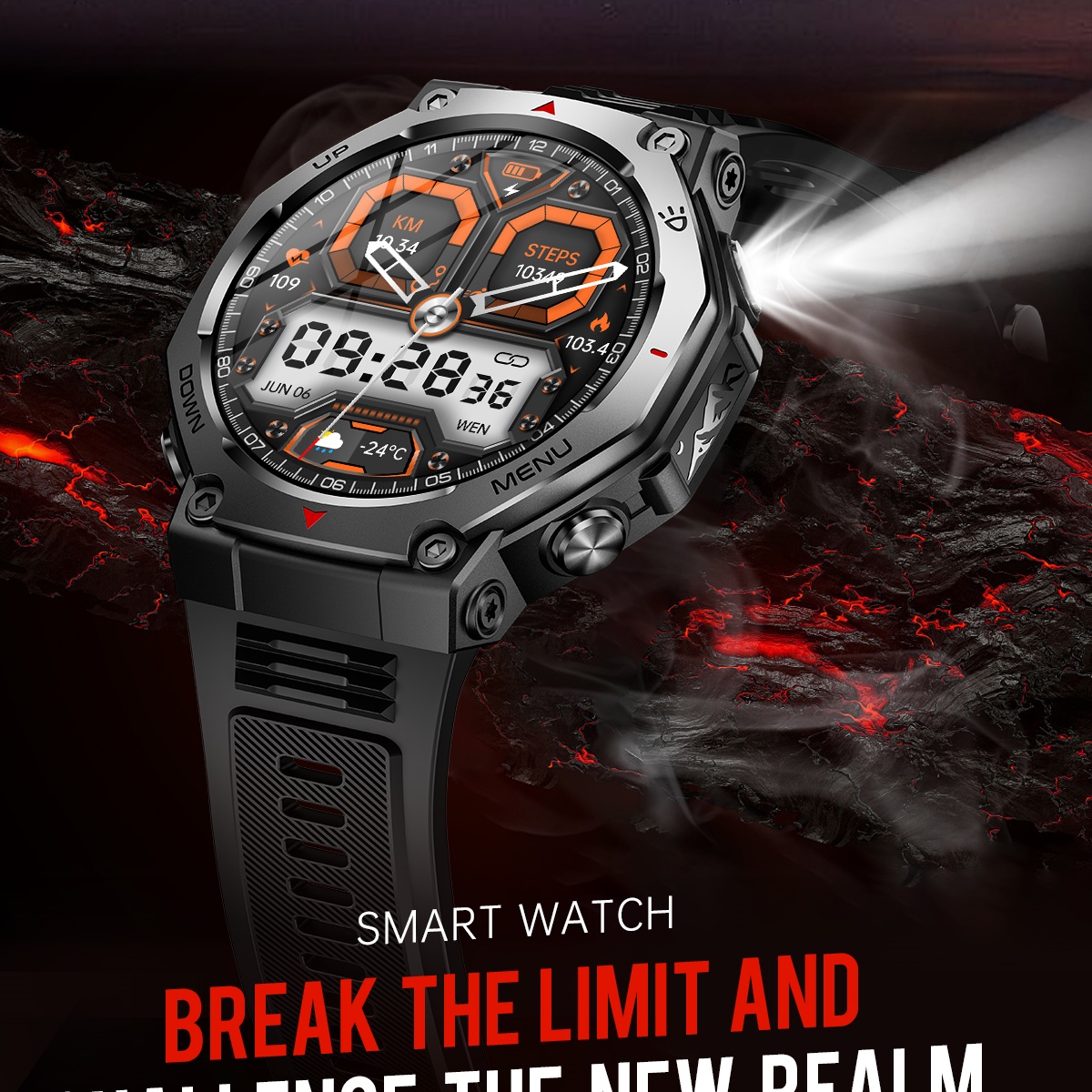 Android IOS 新しい AMOLED スマートウォッ - Watch Vs Amazfit のレビューと価格