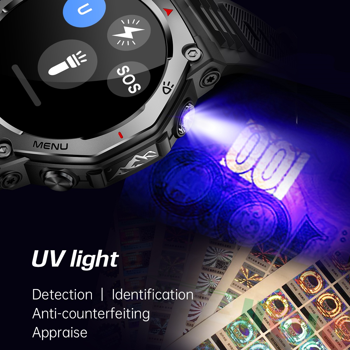 Android IOS 新しい AMOLED スマートウォッ - Watch Vs Amazfit のレビューと価格