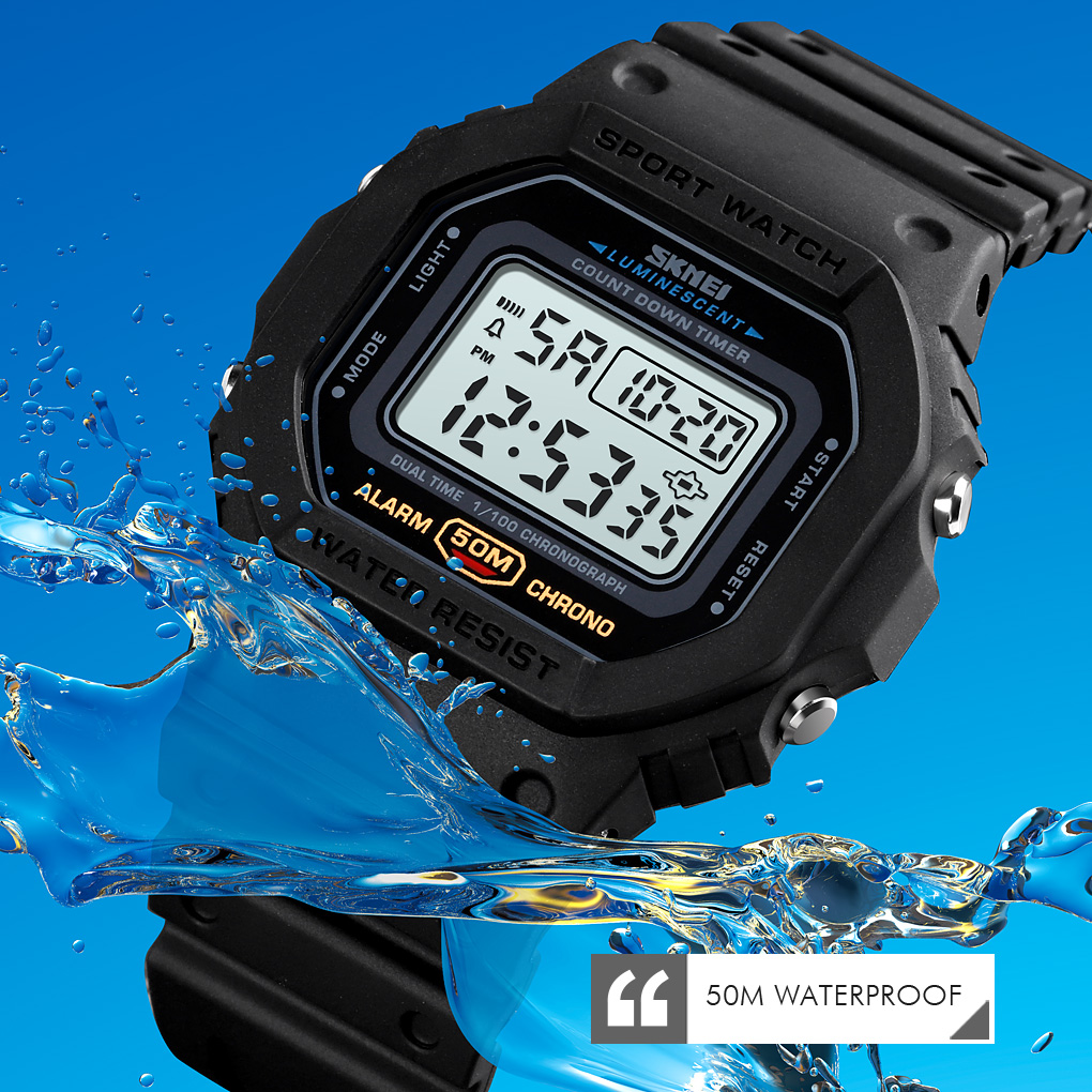 SKMEI 1628 リロイやつ多機能デジタルスポーツウォッ - Tide Watch Surf のレビューと価格