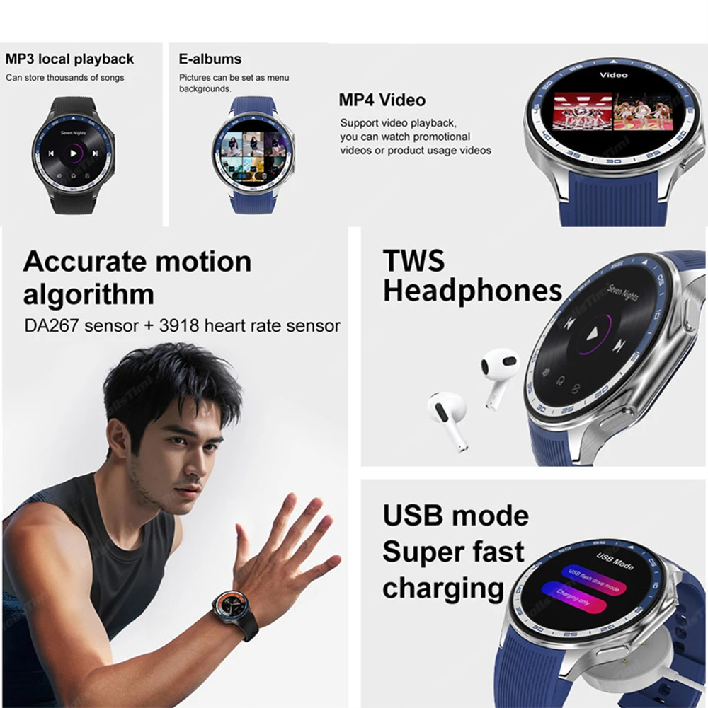 1.43 AMOLED スマートウォッチ 3D サラウンドビ - Smartwatch Professional Watches For Men のレビューと価格