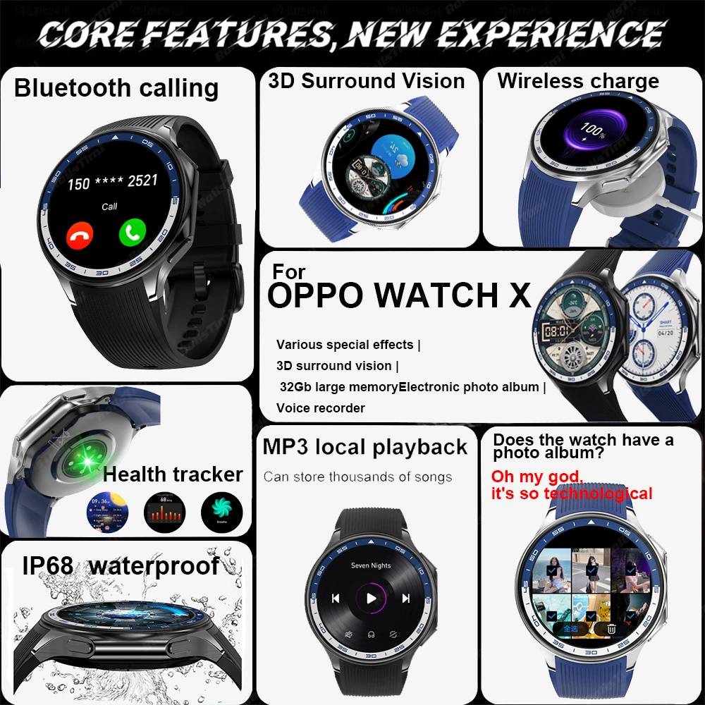 1.43 AMOLED スマートウォッチ 3D サラウンドビ - Smartwatch Professional Watches For Men のレビューと価格