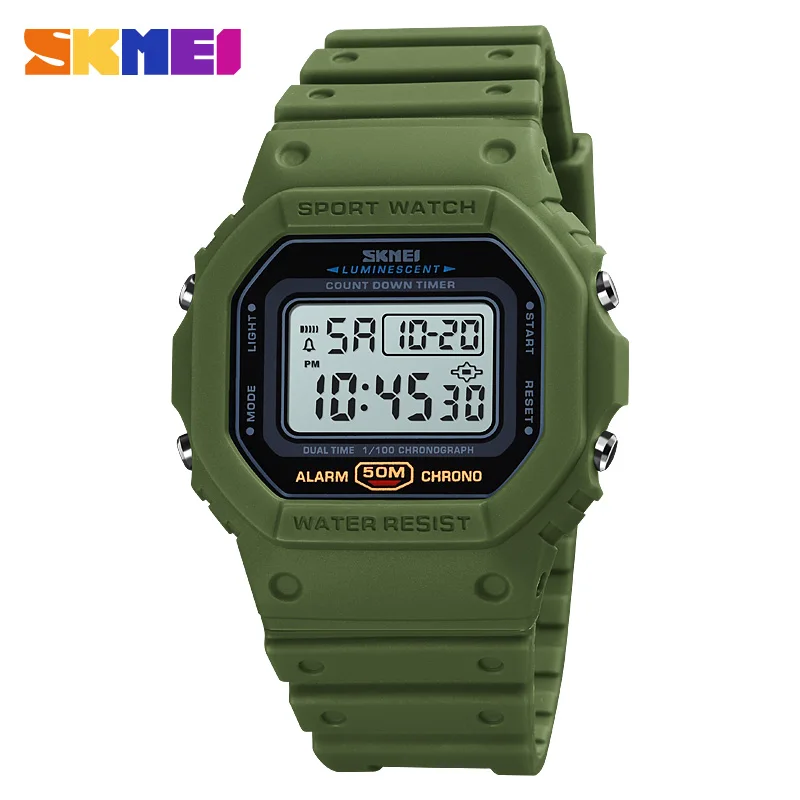 SKMEI 1628 高級デジタルメンズ腕時計スポーツ防水電 - Tide Watch Surf のレビューと価格