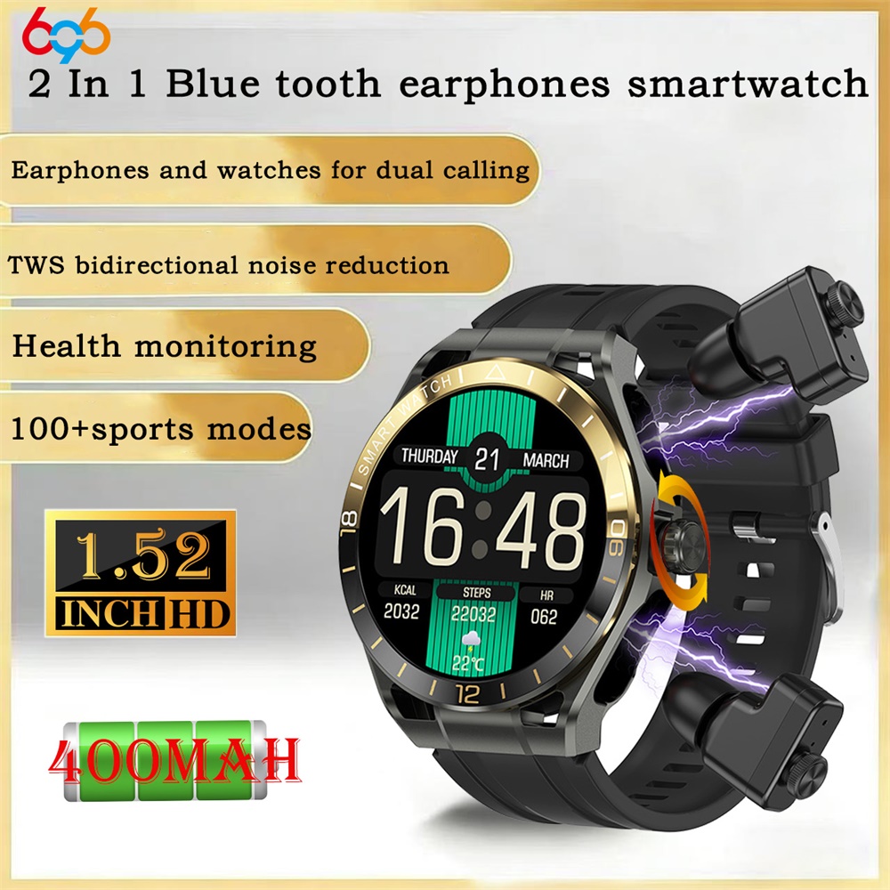 1.52インチスマートウォッチ 2in1 Bluetooth - Smartwatch Noise Watches のレビューと価格