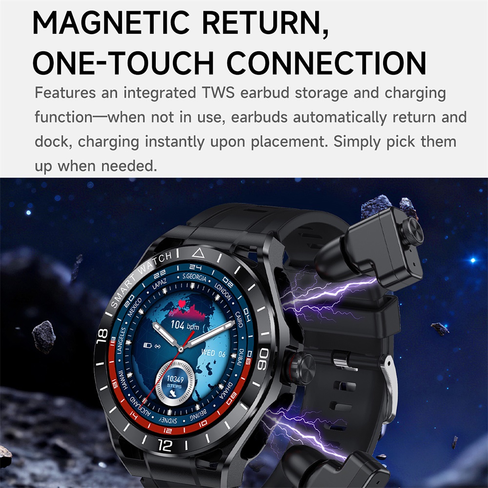 1.52インチスマートウォッチ 2in1 Bluetooth - Smartwatch Noise Watches のレビューと価格