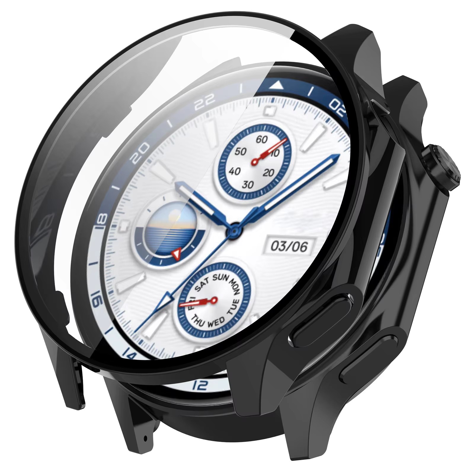 Oppo 時計 X アクセサリー新しいガラス + ケース O - Xwatch Smartwatch のレビューと価格