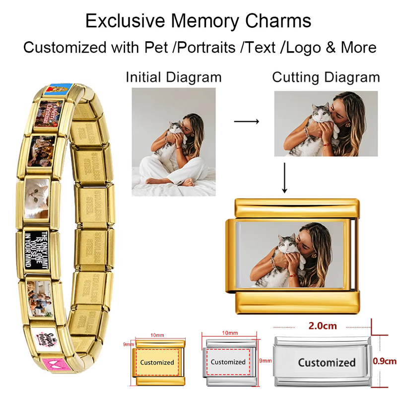 カスタマイズ可能なパーソナライズされたイタリアンチャームリン - Bracelet Link Remover のレビューと価格