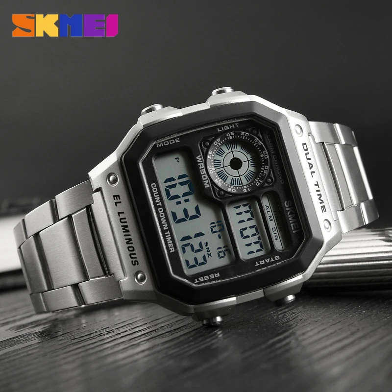 SKMEI 1335 デジタル腕時計男性用レトロスポーツ防水 - Tide Watch Surf のレビューと価格